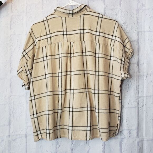 LEVI'S Plaid Button-down Boxy Fit Top Large - Picture 7 of 7